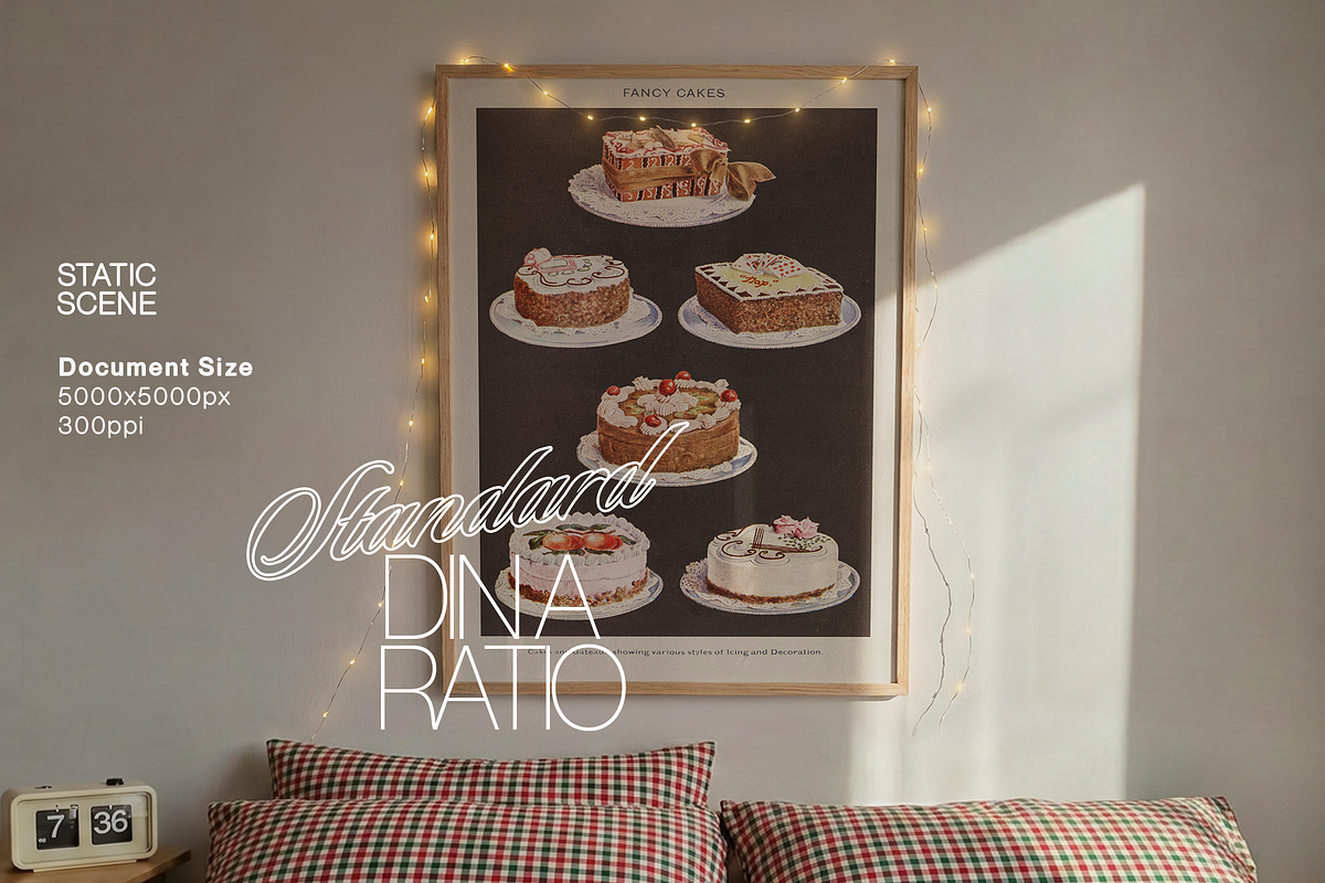 DIN A Festive Bedroom Mockup (PSD), a Household Mockup by WasMockups (Photo 6 of 6)