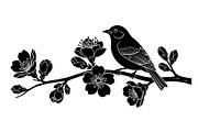 Bird Branch Silhouette Bundle, an Illustration by yasushie (Thumbnail 31 of 31)
