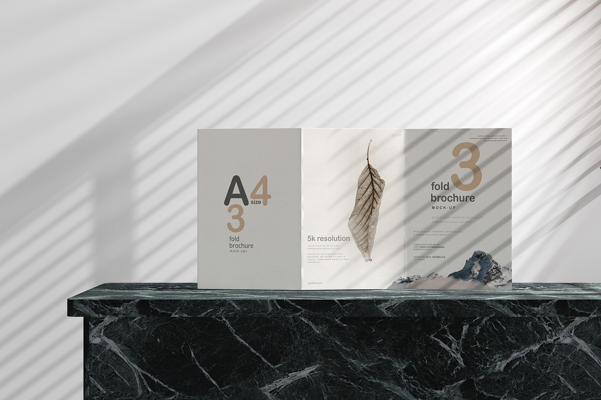 A4 Size Tri-Fold Brochure Mockup, a Print Template by pmvch (Photo 13 of 20)