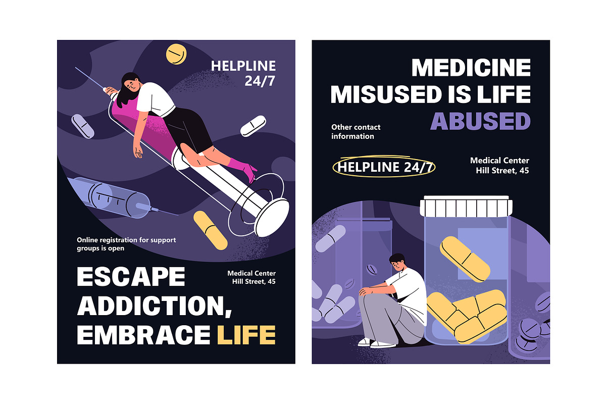 Addictions, bad habits concepts set, a Person Illustration by PaperTrident (Photo 8 of 9)