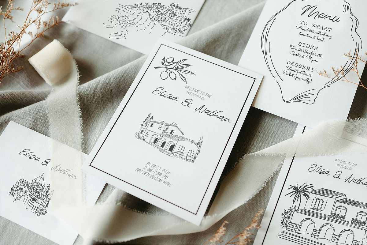 Mediterranean Line Art Collection, a Decorative Illustration by Mio Buono (Photo 3 of 15)