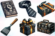Classic Black Father's Day Clipart, a Seasonal Illustration by Canvas Craft (Thumbnail 4 of 8)