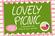 Lovely Picnic Handwritten - 4 Styles, a Handwritten Font by Littlehand (Thumbnail 1 of 9)