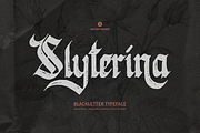 Sylterina | Blackletter Typeface, a Blackletter Font by Denustudios (Thumbnail 1 of 12)
