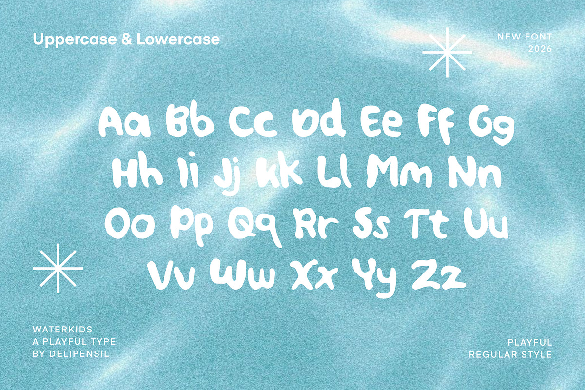 Waterkids - Water Kids style type, a Handwritten Font by delipensil (Photo 7 of 9)