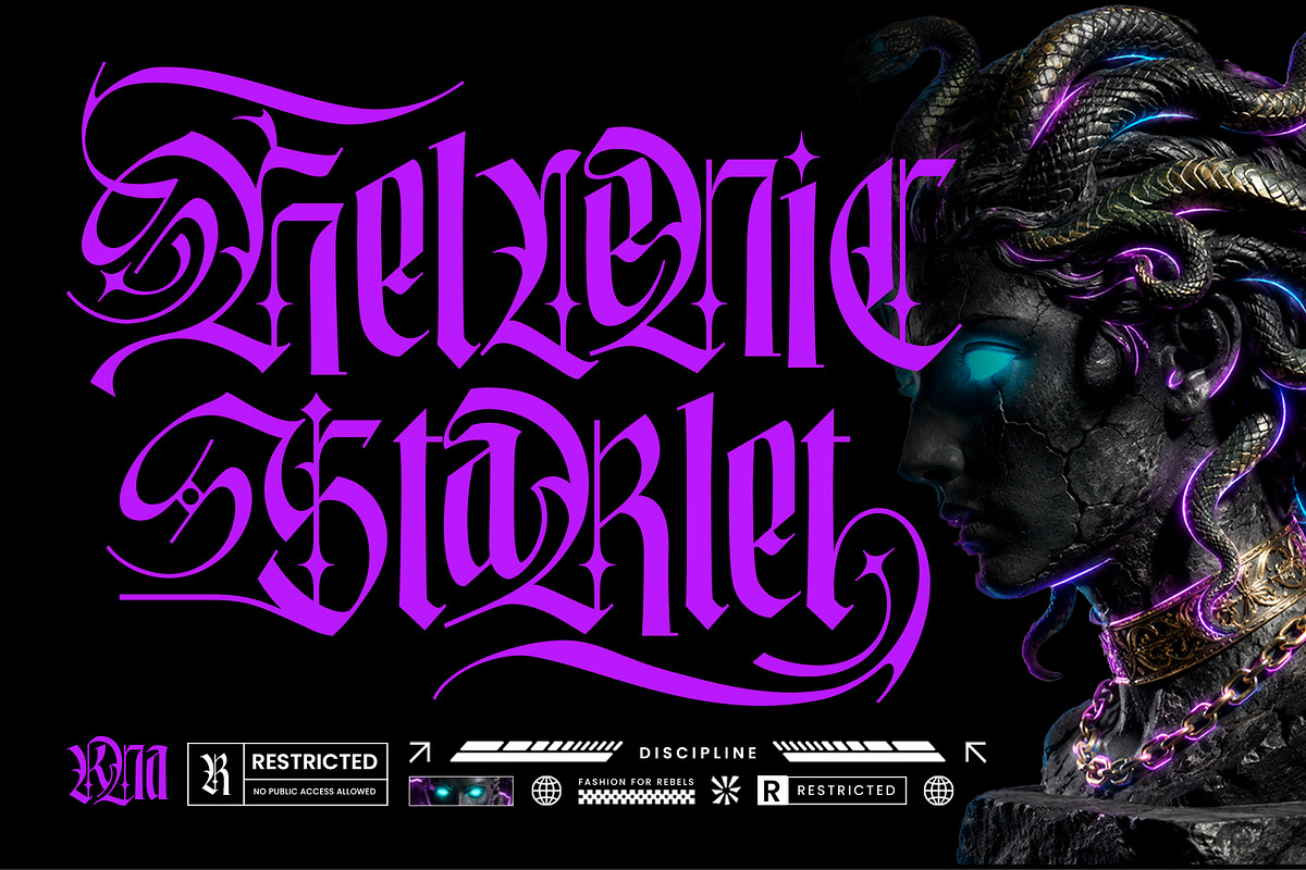 Marble Galaxy Typeface, a Blackletter Font by alit design (Photo 9 of 20)