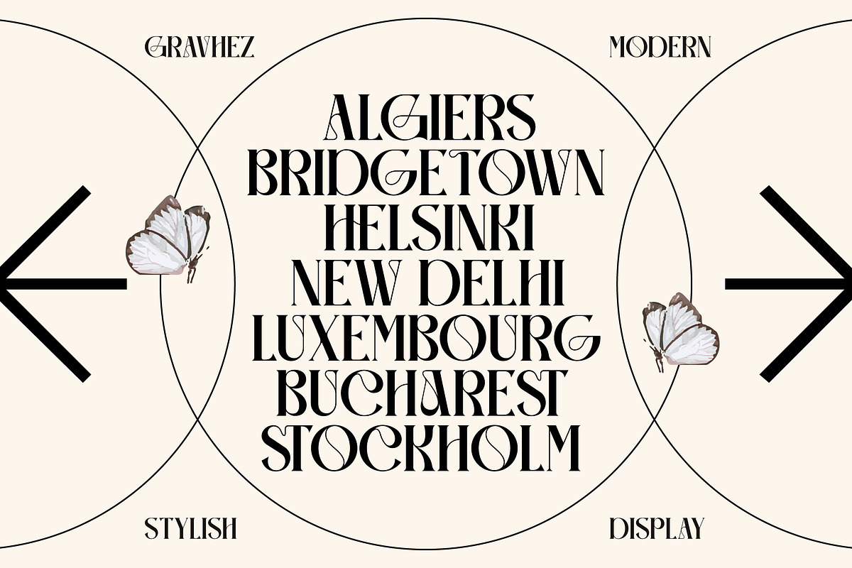 Gravhez Stylish Display Font, a Sans Serif Font by Storytype Studio (Photo 9 of 15)