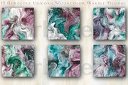 Unicorn Watercolor Marble Textures, a Texture Graphic by Luna Y Mar (Thumbnail 2 of 9)
