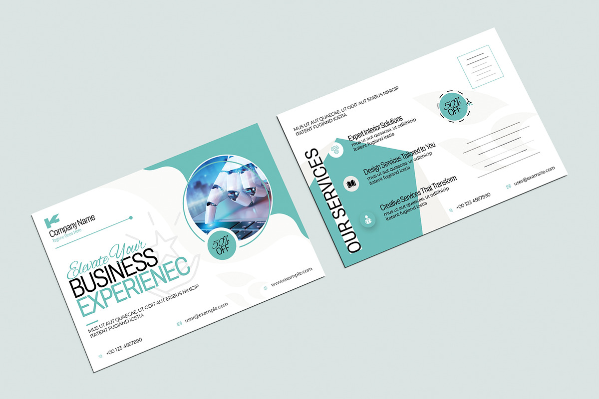 Business Postcard Template Layout