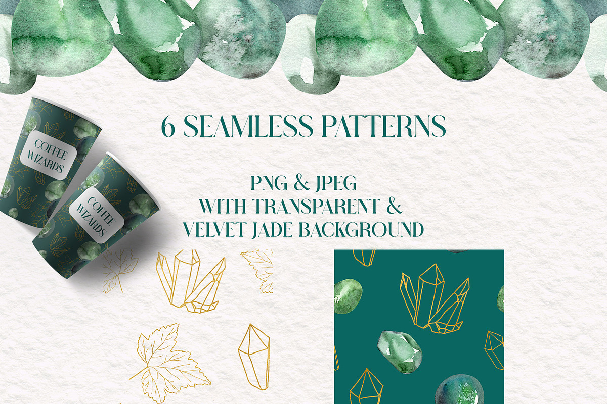 Nephrite Velvet Jade & Gold Textures, an Object Graphic by Catch the Dream Art (Photo 8 of 11)