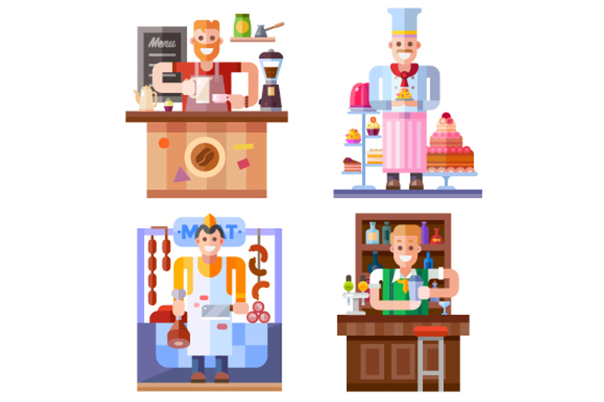 Real Men's Food Job :), a Food Illustration by TastyVector