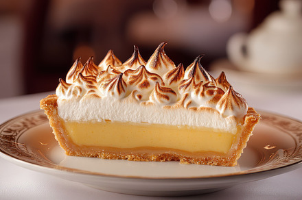 Delicious lemon meringue pie with go, a Background Photo by Pixeness