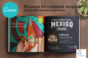 Mexican Recipes Canva Template Squar