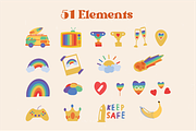 Retro LGBT Pride Month, a Person Illustration by Vibérains (Thumbnail 2 of 12)