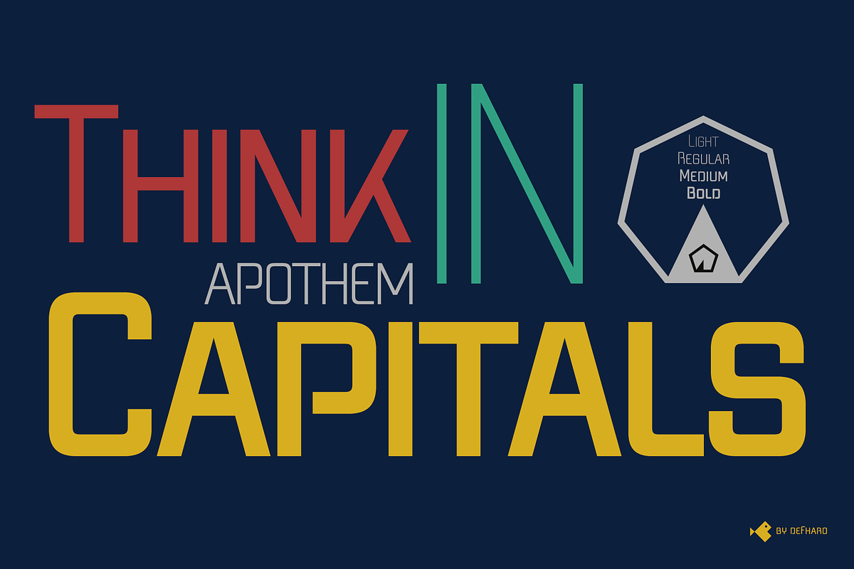 Apothem Capitals -04 fonts, a Sans Serif Font by deFharo (Photo 4 of 9)