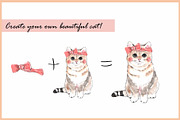 Raccoons & Cats-Watercolor Clipart, an Animal Illustration by VianneArt (Thumbnail 3 of 7)