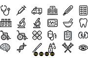 Medical Icon Line Art Set, an Illustration by designvectx (Thumbnail 3 of 3)