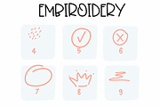 Embroidery | Symbols Fonts, a Symbol Font by Sirinart (Thumbnail 6 of 13)