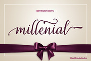 Millenial Script + Italic Font, a Script Font by Graphic Deal (Thumbnail 1 of 8)