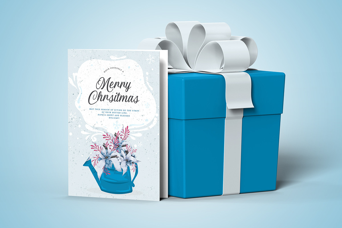 Christmas Greeting Card Mockup, a Print Template by UnicDesign (Photo 2 of 2)