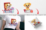 Puppy Clipart Gift, a Graphic by Artnoy (Thumbnail 3 of 5)
