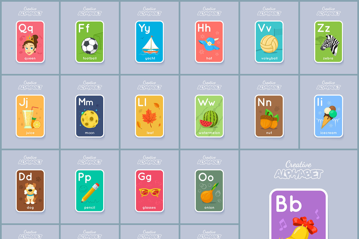 Alphabet cards, a Graphic by Chuhastock (Photo 6 of 7)