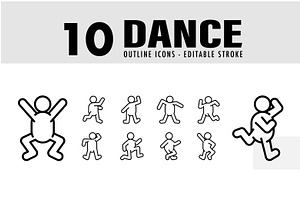 10 dance line icon, an Icon by khalwa.studio