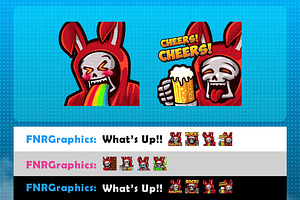 Bunny Grim Reaper Twitch Emotes