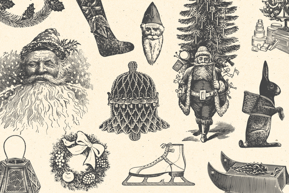 Retro Christmas Design Kit, a Seasonal Illustration by Retro Machine (Photo 15 of 17)