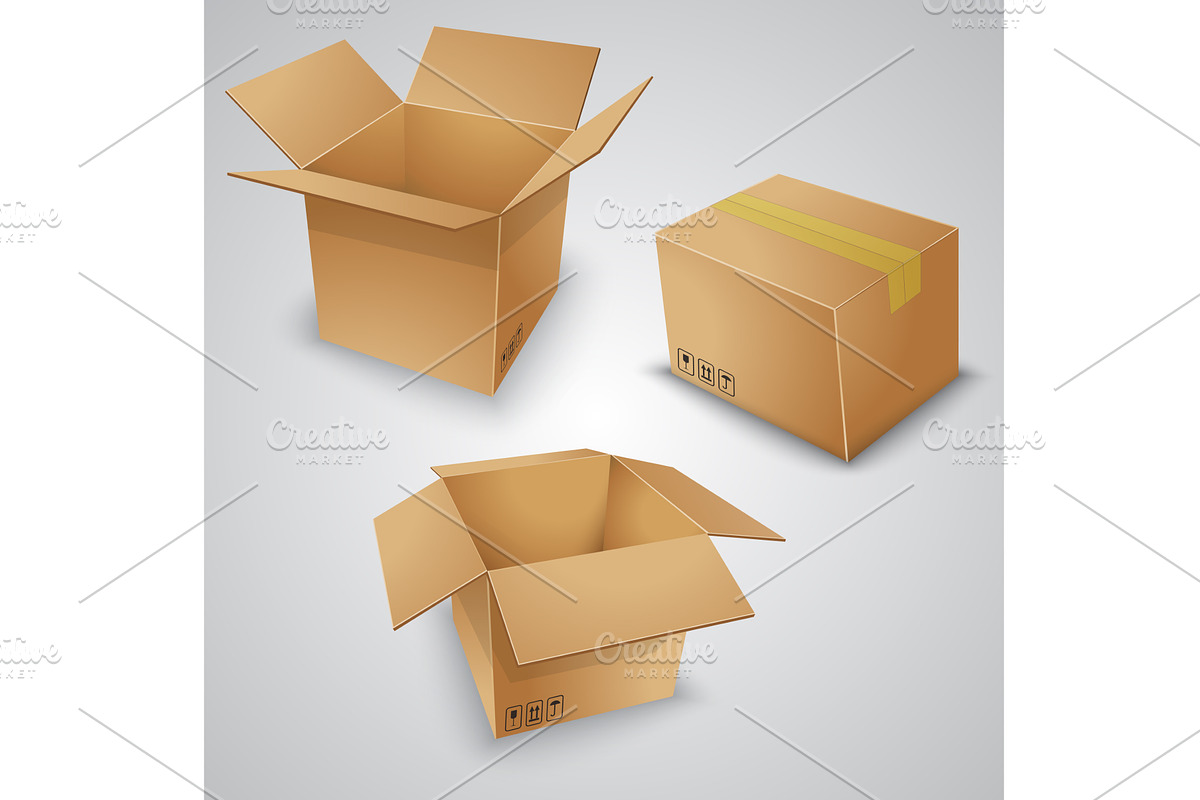 illustration of cardboard boxes, a Transportation Illustration by piter.goskov