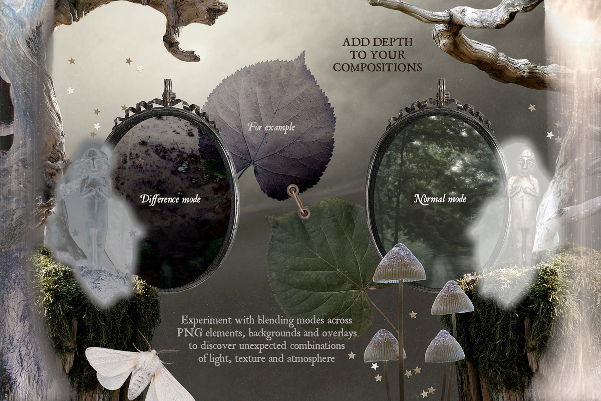 The Veil – Mystical Collage Kit, an Object Graphic by Eva Gentle (Photo 13 of 13)