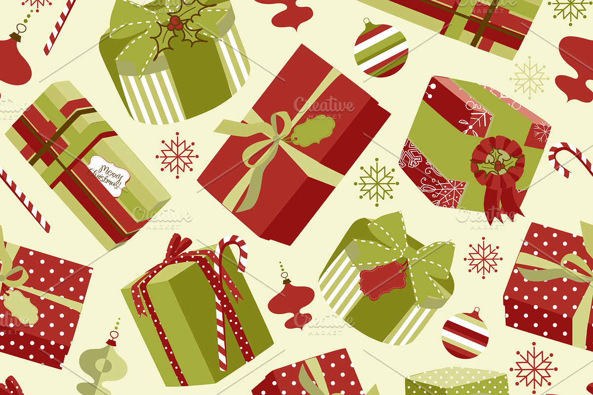 Christmas Scrapbook Retro Paper pack preview 5