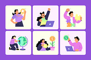 45 Success Flat Illustrations, a Person Illustration by Prosymbols (Thumbnail 8 of 10)