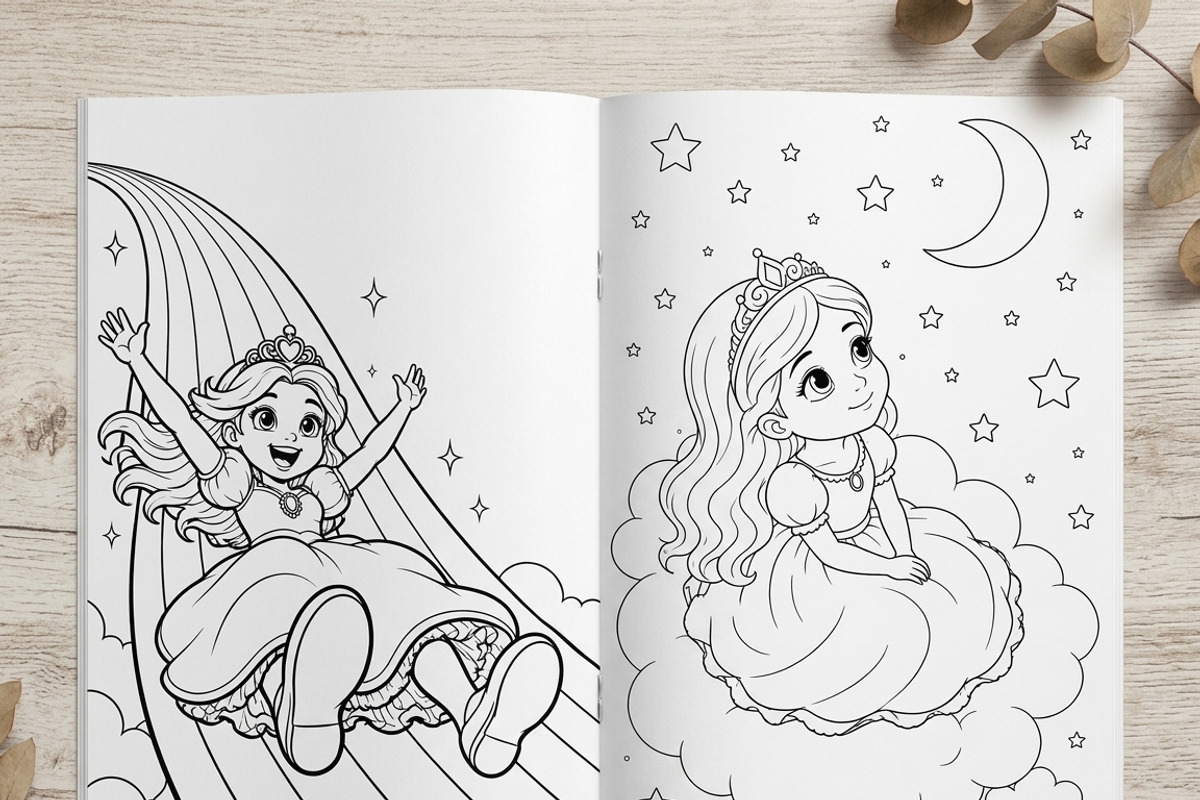 Magical Princess Coloring Book Vol40, a Person Illustration by ikarifq shop (Photo 6 of 7)