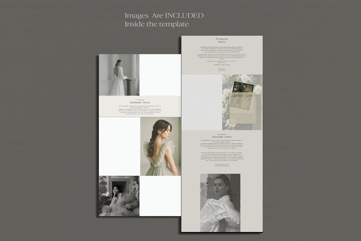 ES Bridal Squarespace 7.1 Template, a Websites & App Template by Atelier Contour (Photo 4 of 7)