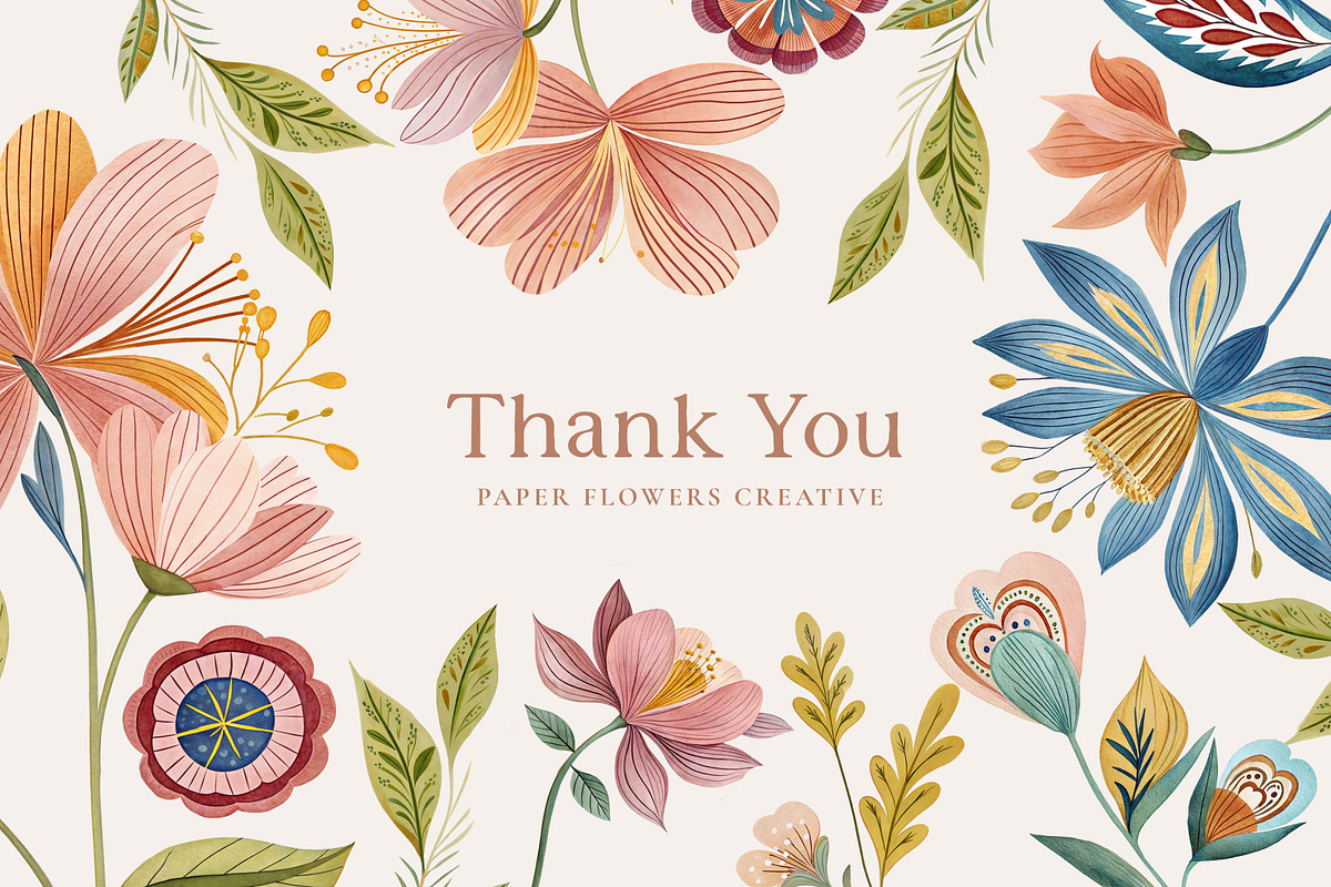 Spring Folk Flowers Collection, a Graphic by Paper Flowers Studio (Photo 8 of 8)