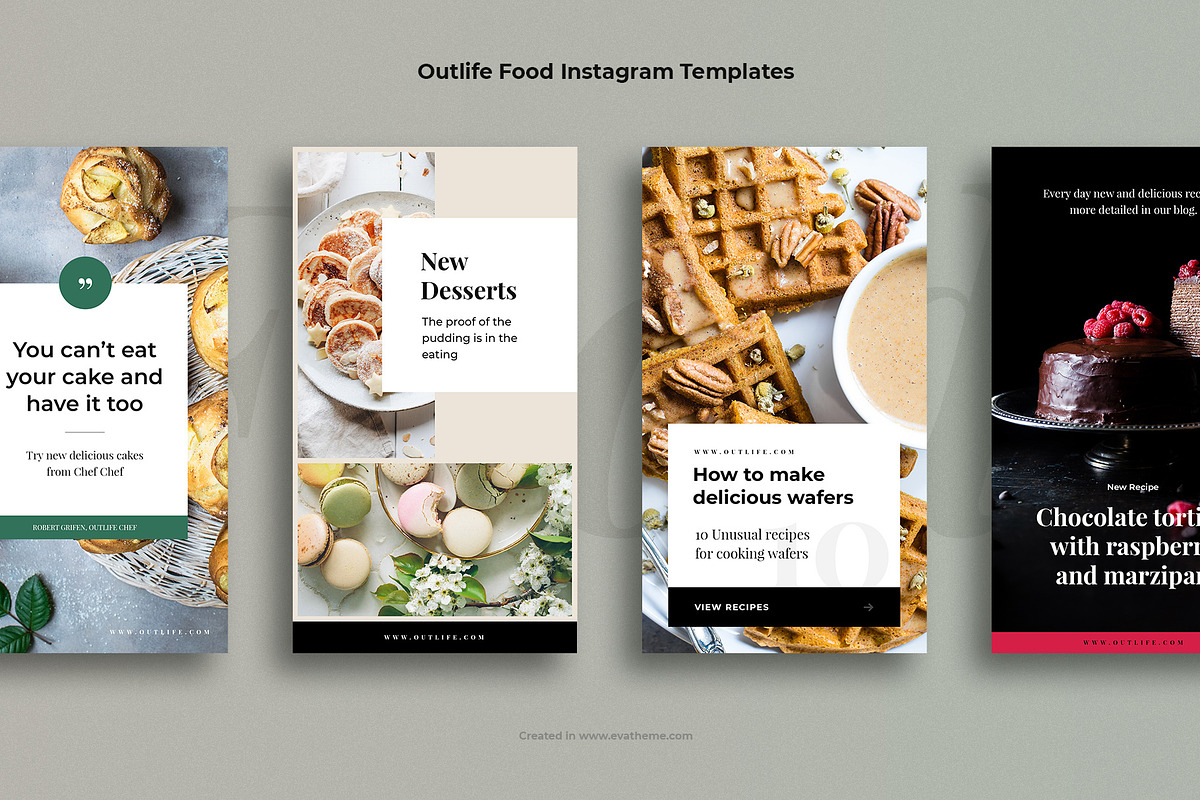 Outlife Food Instagram Templates, a Social Media Template by Creatoly (Photo 3 of 3)