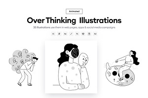 Animated Overthinking Illustrations, a Person Illustration by Vectors Market