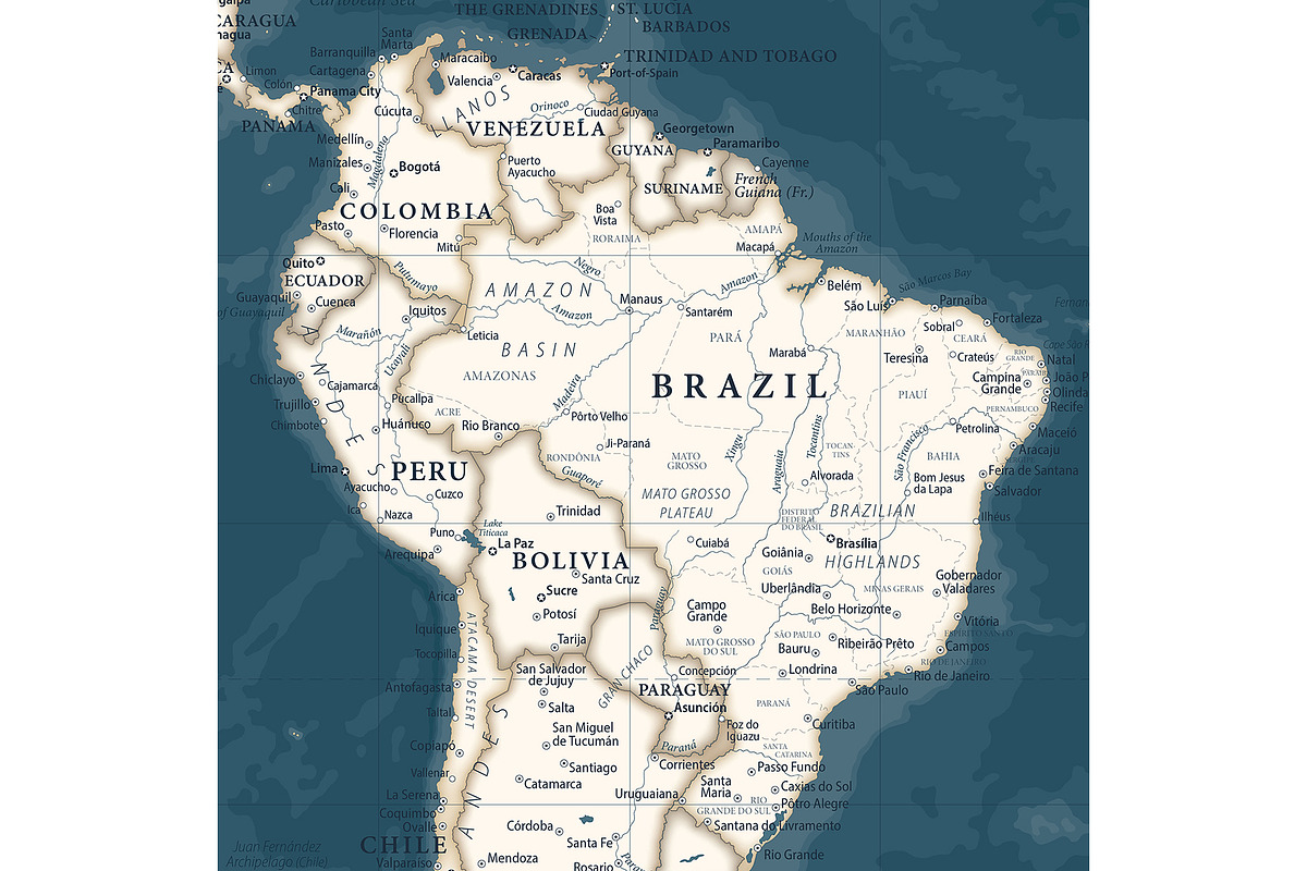 Vector World Map - Large&Detailed, a Decorative Illustration by PorcuPen Works (Photo 2 of 8)