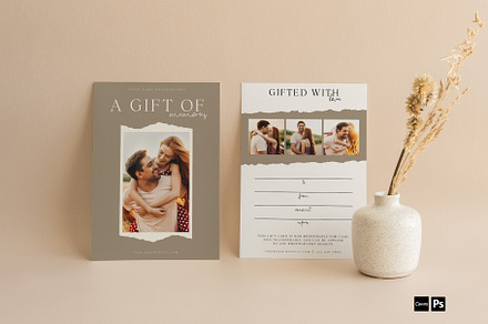 Photography Gift Certificate GIC020, a Card Template by Always Templates