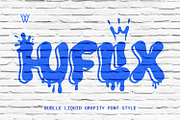 HUFLIX – Playful Bubble Liquid Font, a Handwritten Font by WhymoreArt (Thumbnail 1 of 10)