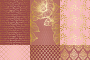 Blush & Gold Wedding Papers, a Texture Graphic by Chus Moreno Studio (Thumbnail 2 of 5)