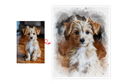 Dog Watercolor Photo Effect, an Action Add-On by Photoshop Action (Thumbnail 11 of 19)