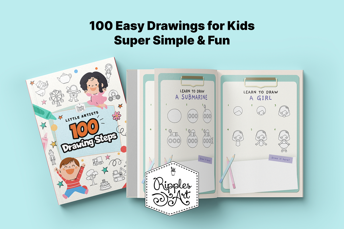 100 Easy Drawings for Kids, an Education Illustration by RioCloud (Photo 1 of 3)
