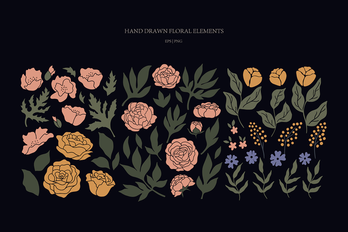 Modern snakes & Floral set., an Object Graphic by Alona Savchuk (Photo 7 of 14)