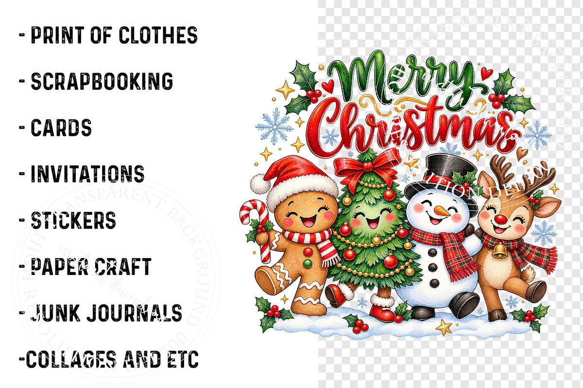Trending Cute Christmas Characters, a Work Illustration by SinaCreation (Photo 3 of 6)