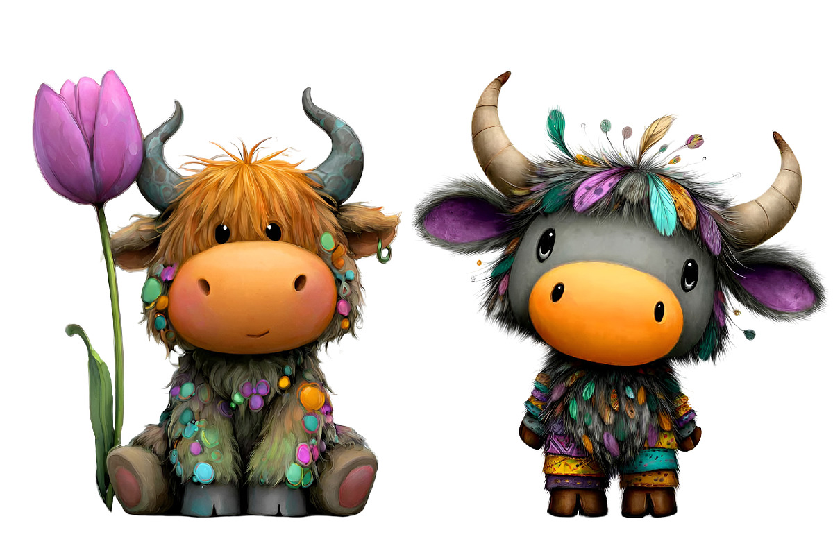 Whasicimal Haighland cow  clipart, an Illustration by Designworld (Photo 4 of 5)