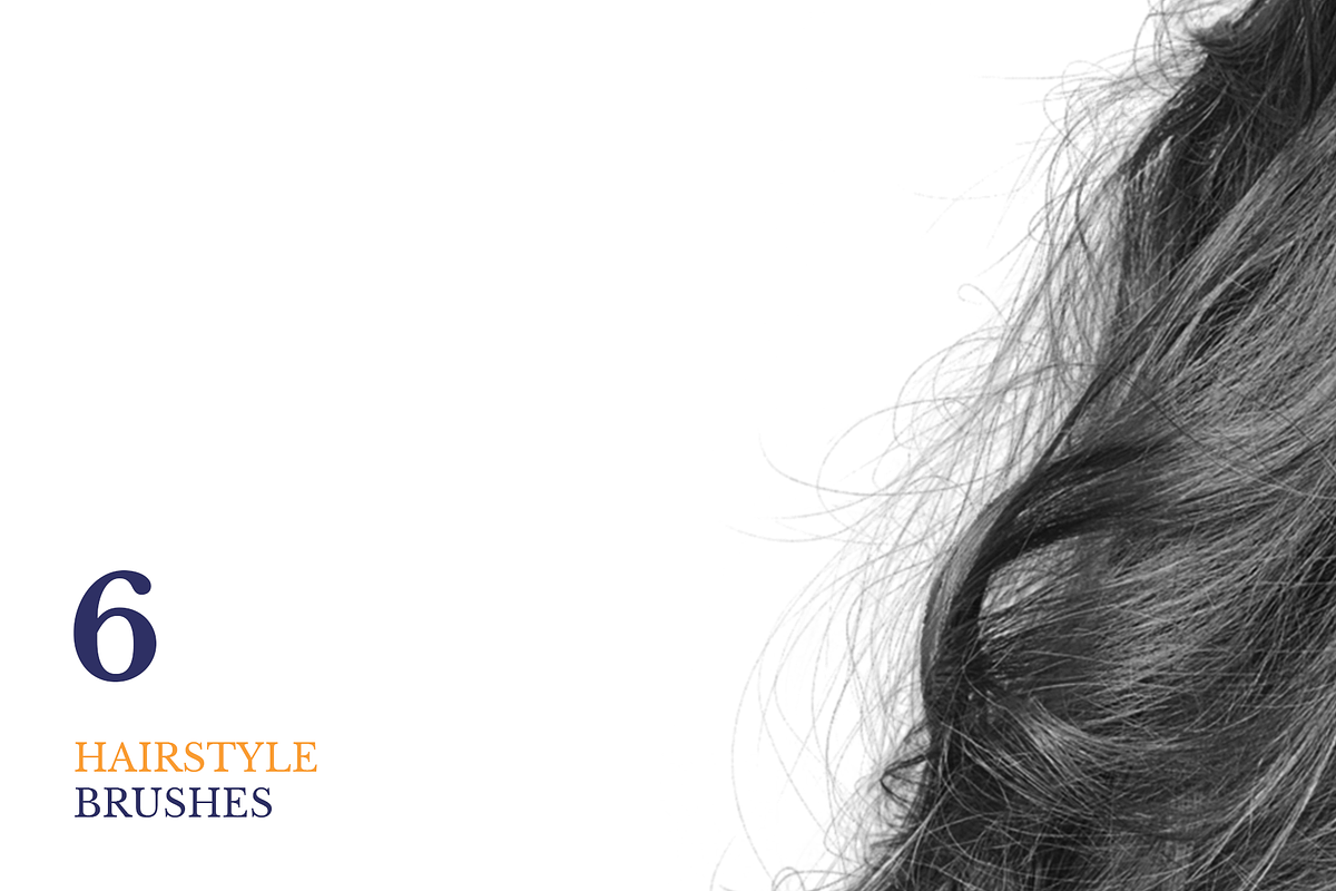 Hair Brushes for Photoshop, a Brush Add-On by Jinro (Photo 6 of 9)