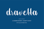 Dravella | A Embroidery Script Font, a Handwritten Font by Berdansabersama (Thumbnail 1 of 8)
