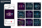 Neon Animated Template, a Social Media Template by Brandspark Mini (Thumbnail 1 of 2)